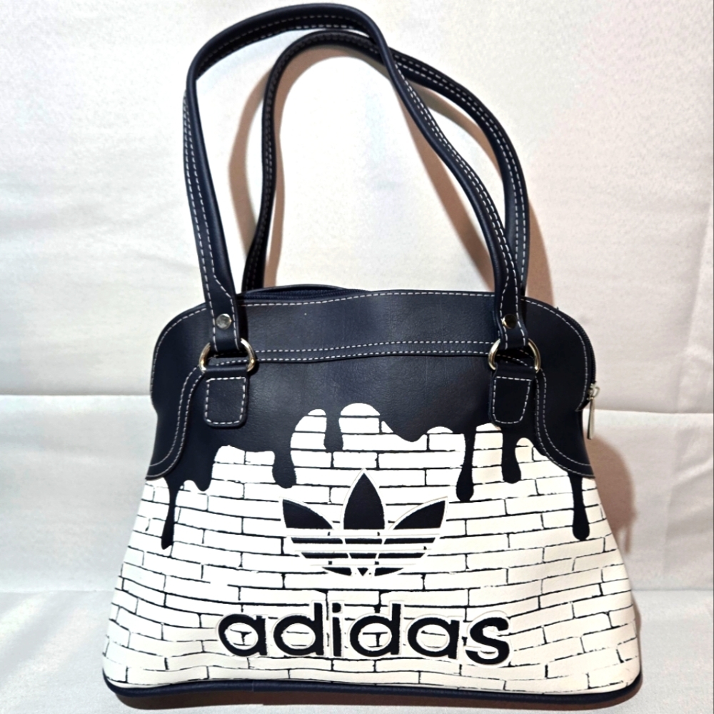 Adidas Drip Design Black and White Shoulder Bag